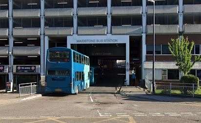 The attack took place at Maidstone bus station in the town centre. Picture: Google Maps