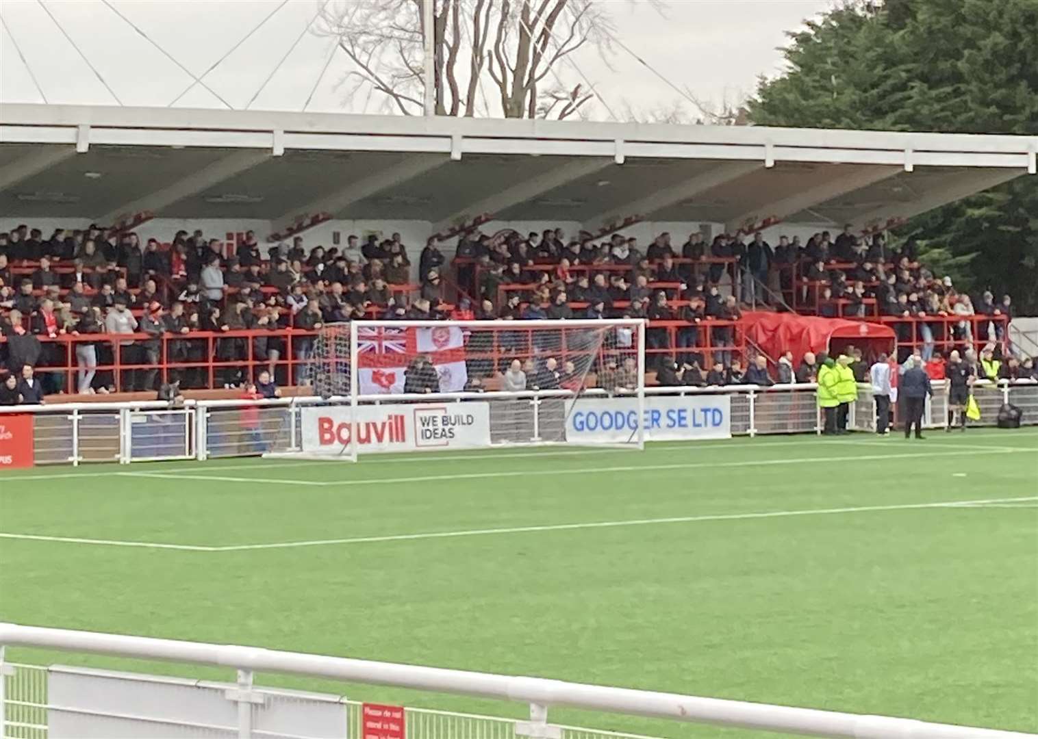 A big crowd at Chatham Town to watch their match against Sheppey United