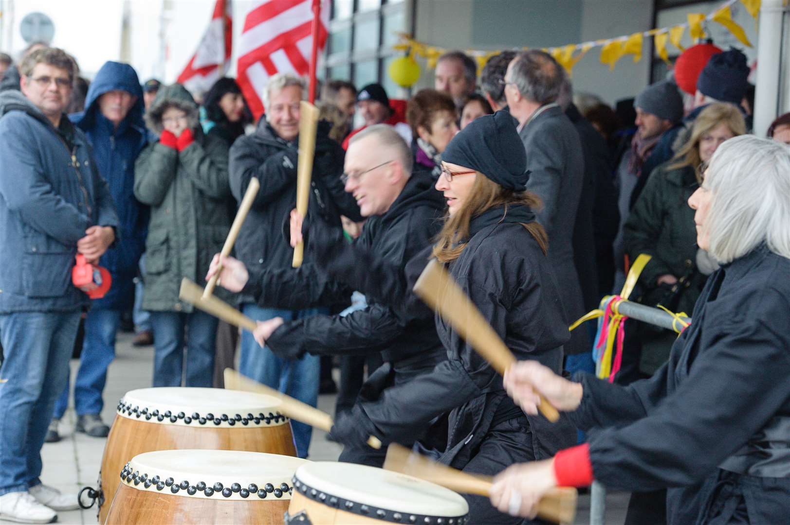 Kensei Taiko drummers entertained the crowd