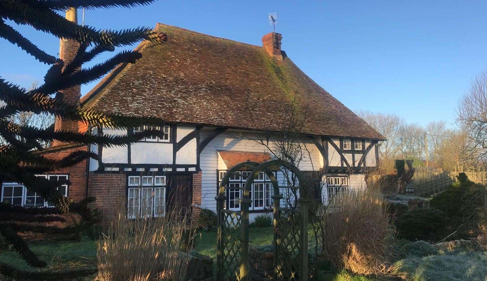 The Tudor farmhouse where Handcocks Farm Nursery sits adjacent to