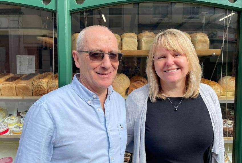 Simon and Kate Reynolds outside their business A.E Barrow and Sons