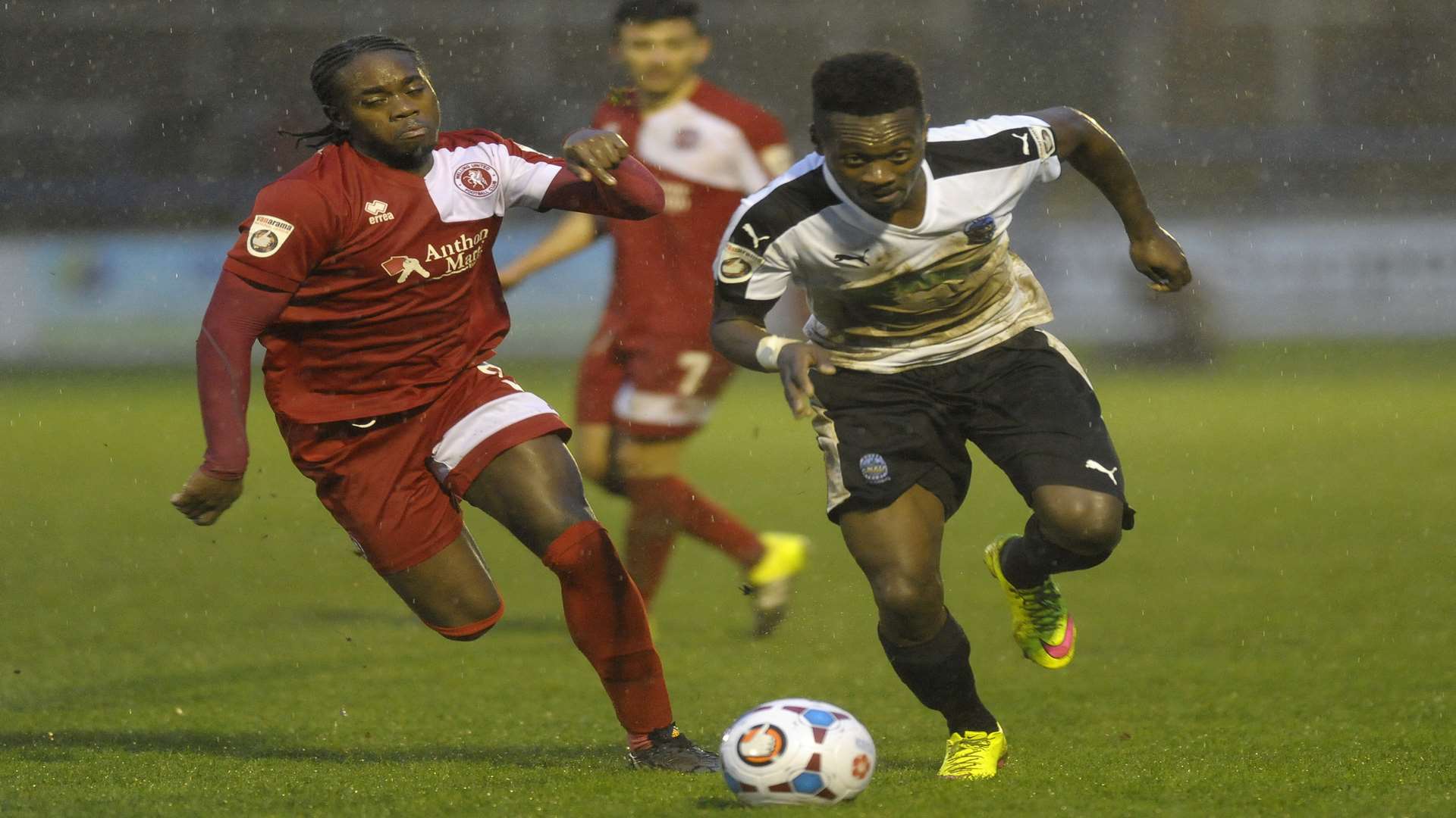 Toby Ajala in action for Dover Picture: Tony Flashman