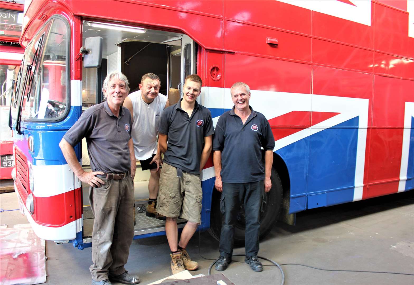 Steve Lewis, Paul Chapman, Darren Fisher and Dan Chapman from South East Coachworks