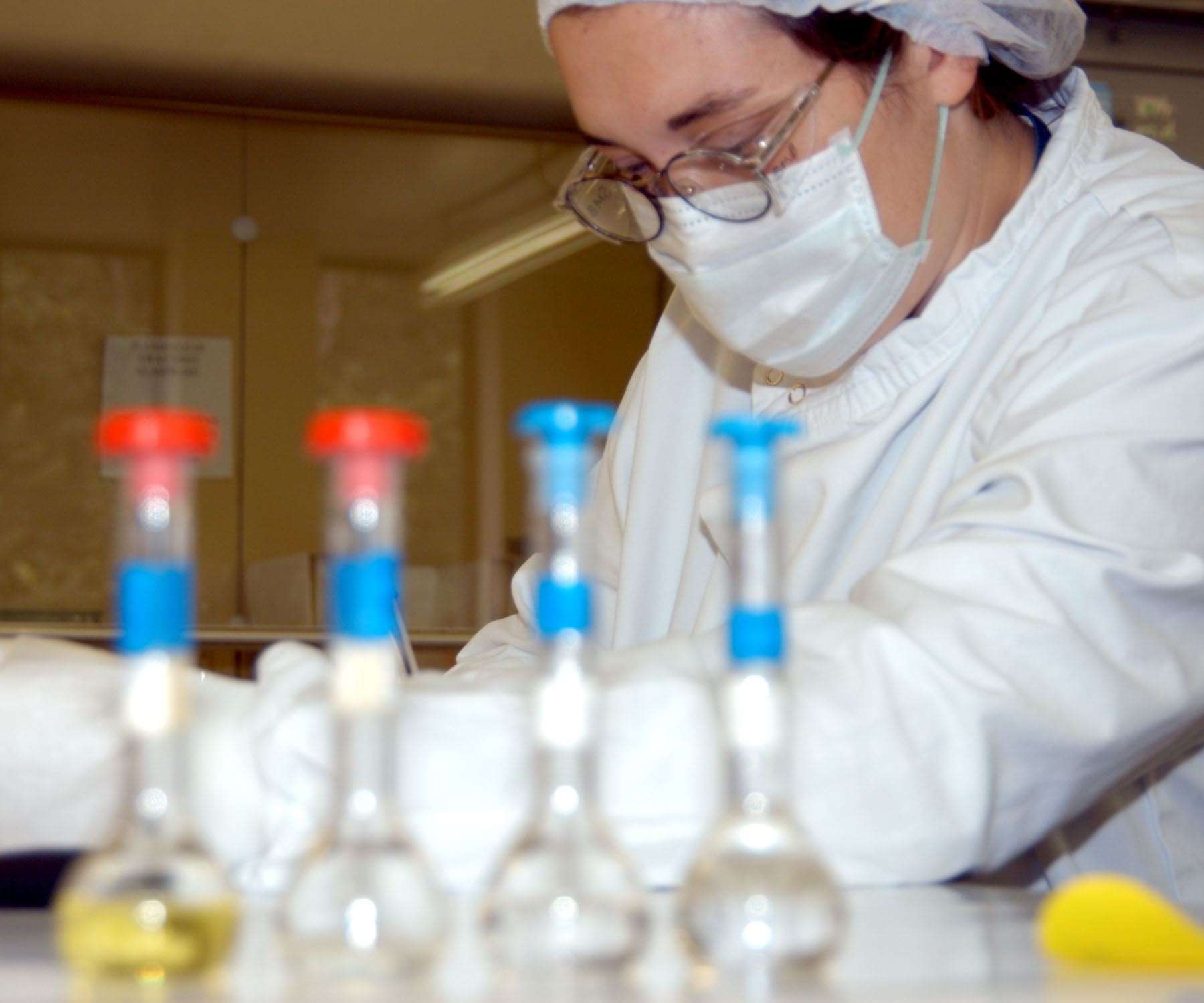 A scientist at work at the Defence Science and Technology Laboratory, Fort Halstead in 2004. Picture: Shirley Boards/ Colin Leverett