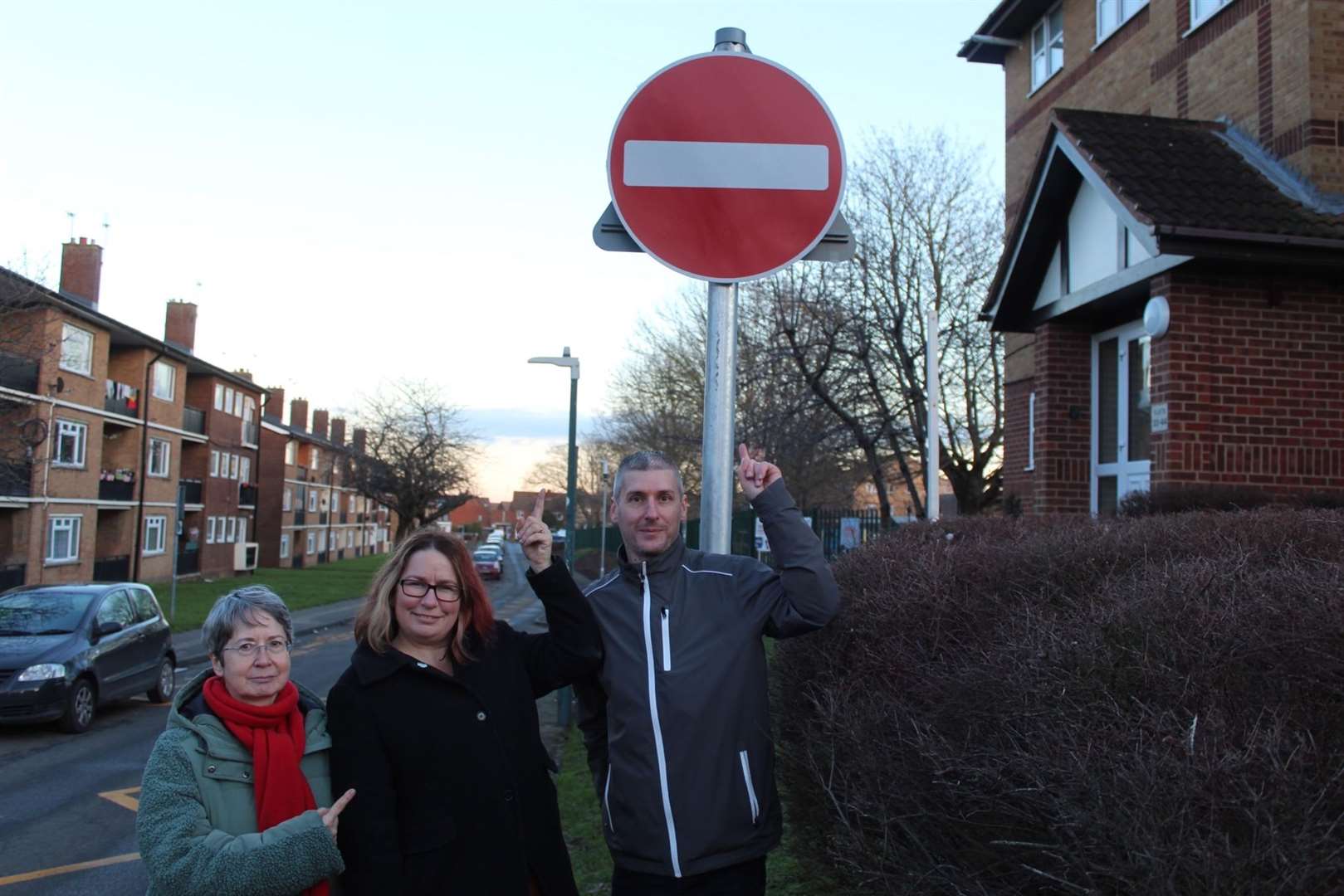 From left, Cllr Alina Gaskin, Cllr Kelly Grehan and Temple Hill school governor Darren Povey