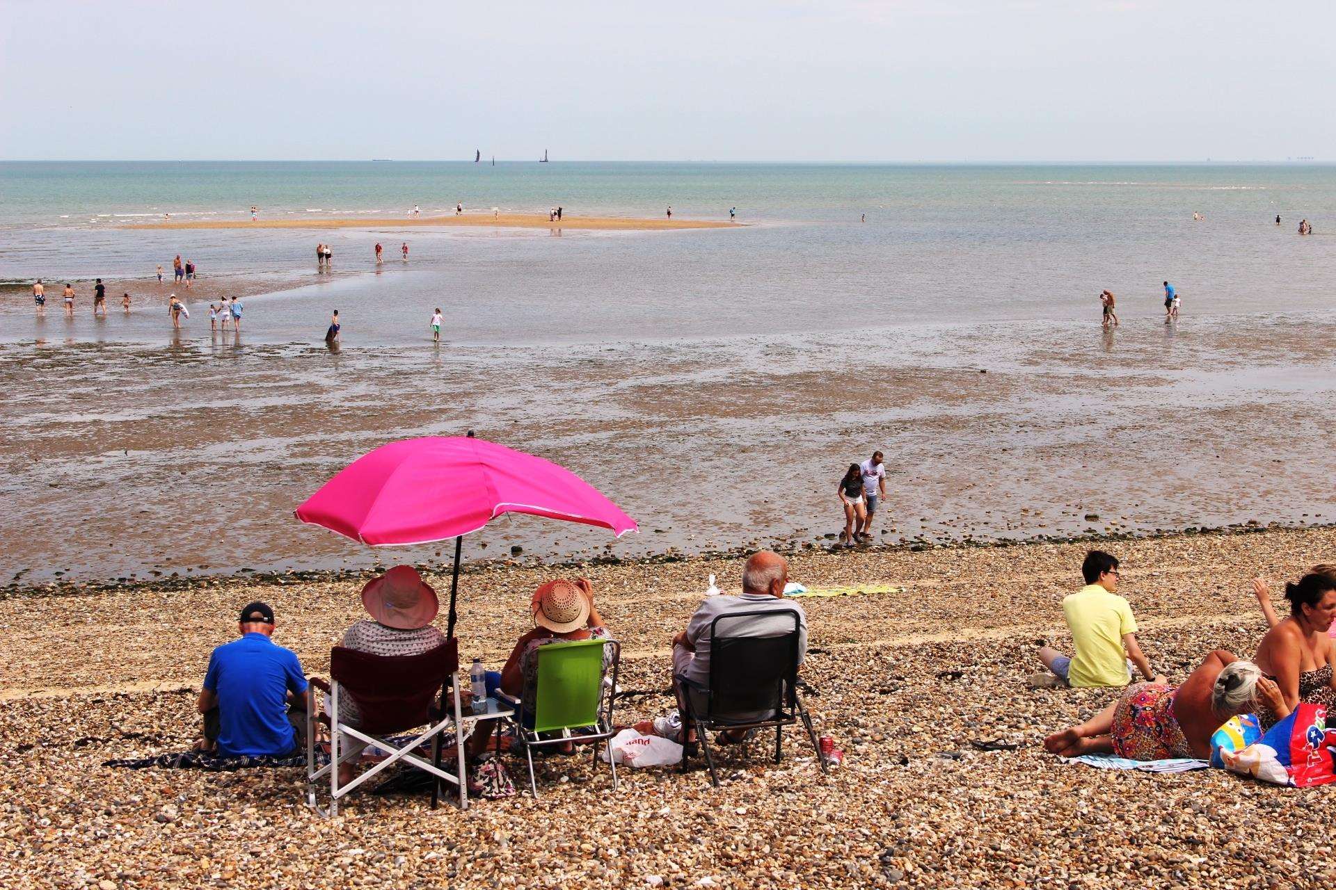 Taking a break on the Sheppey seafront at Minster Leas on Sunday (3206560)