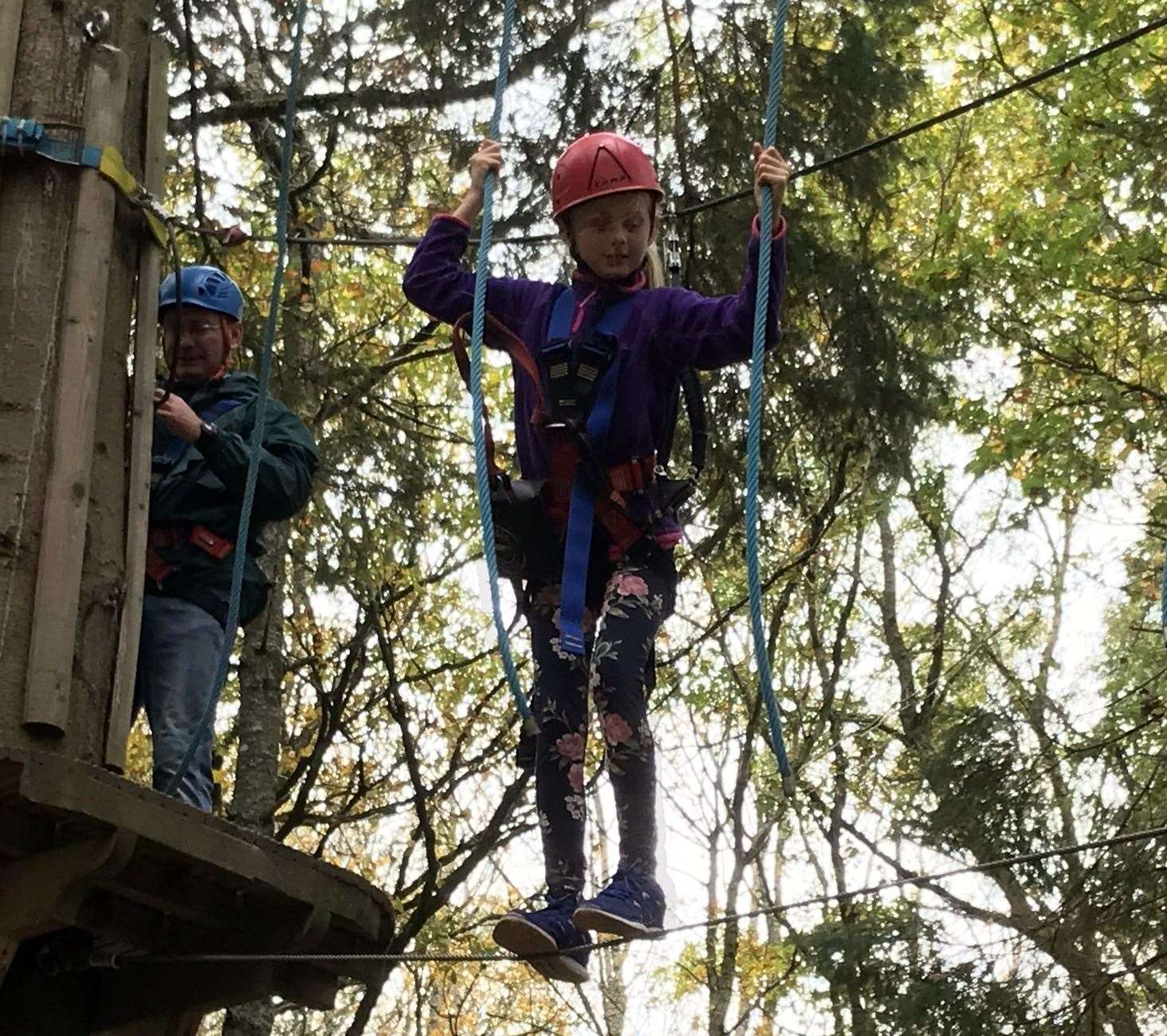 Ellie tackling Crieff Hydro's Aloft!