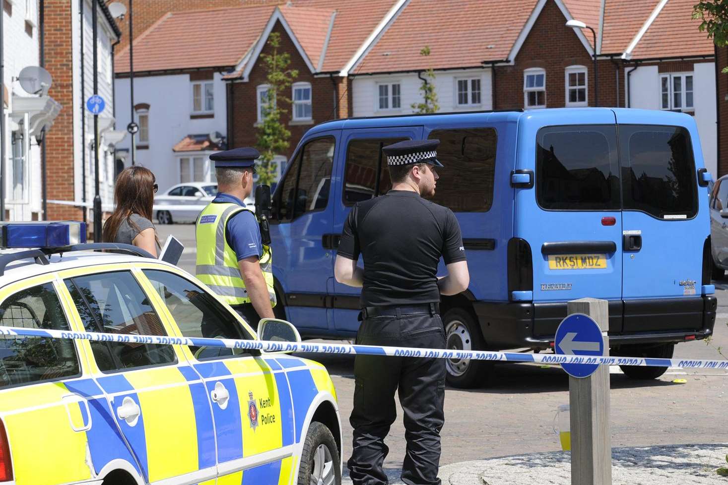 Police at Violet Way this morning