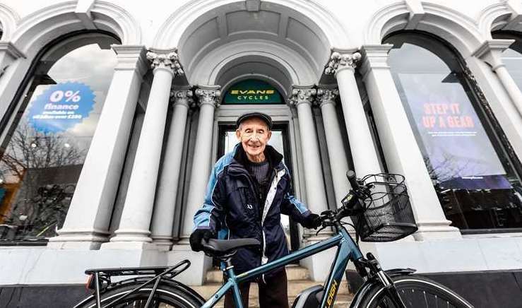 Mr Bailey celebrated his 80th birthday last month. Picture: Raleigh/Evans Cycles/PA