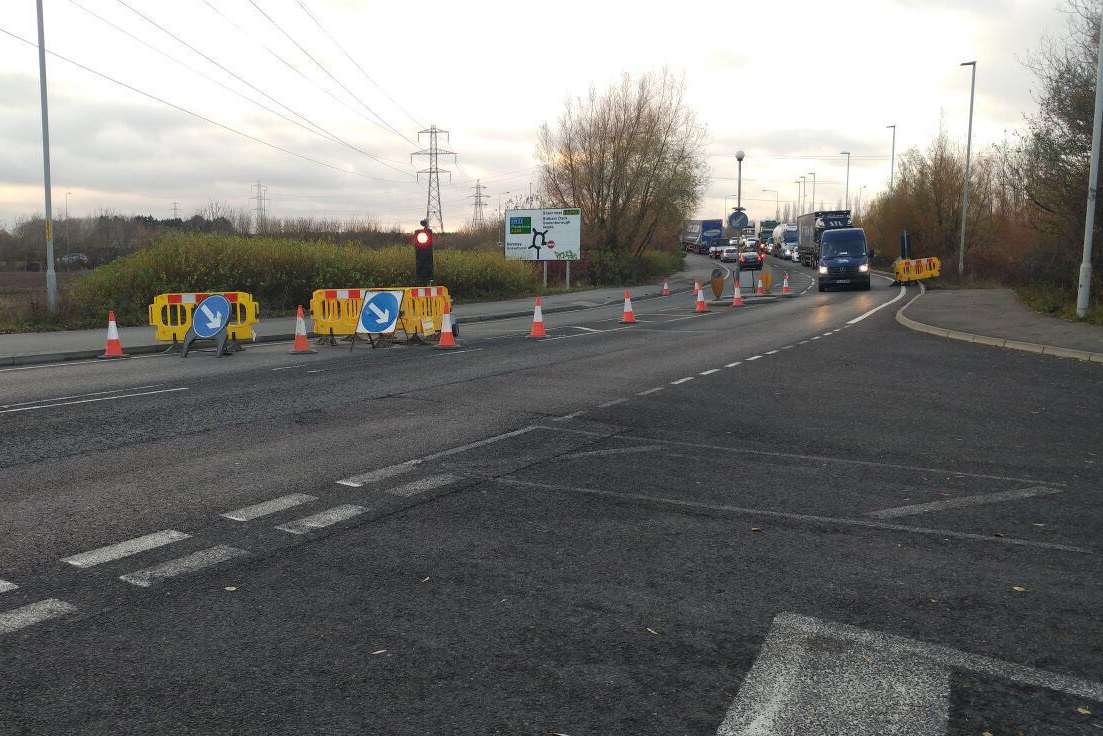 Traffic on Swale Way, Sittingbourne