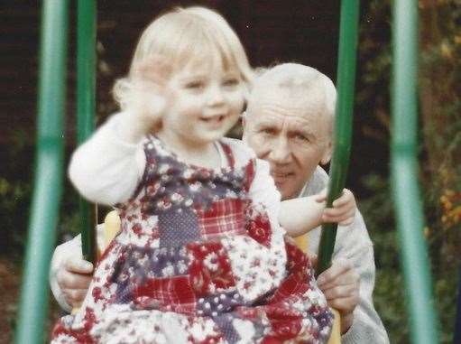 Brian with granddaughter Beth, as her chemotherapy started