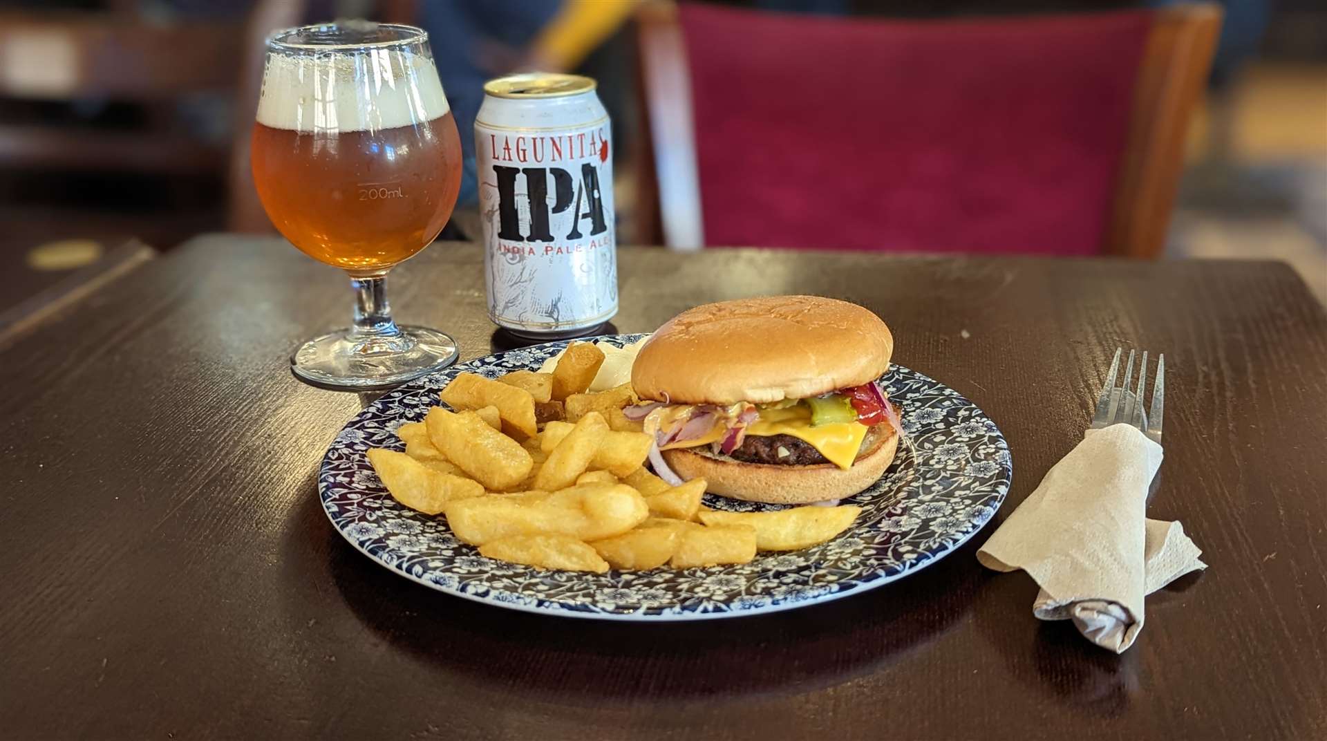 Beer and a burger at The Flying Boat in Dartford