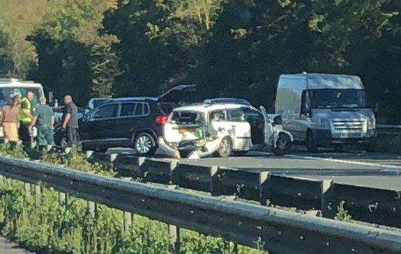 Crash on the M2. Picture: Josh Tilbury