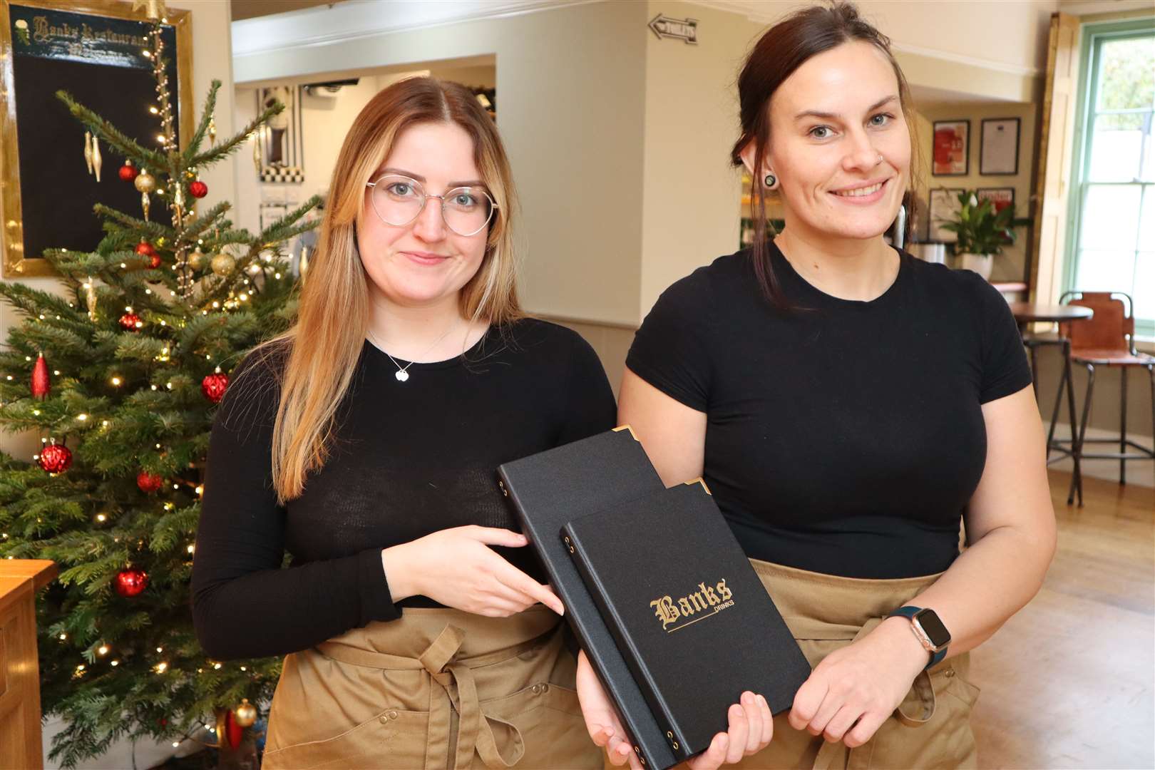 Manager Emily Fuller, left, and Martha Owen at Banks Restaurant at Minster