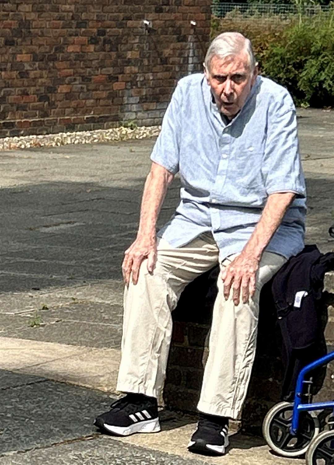 Pensioner John Carr admitted pushing his wife to the floor and kicking her on the chin