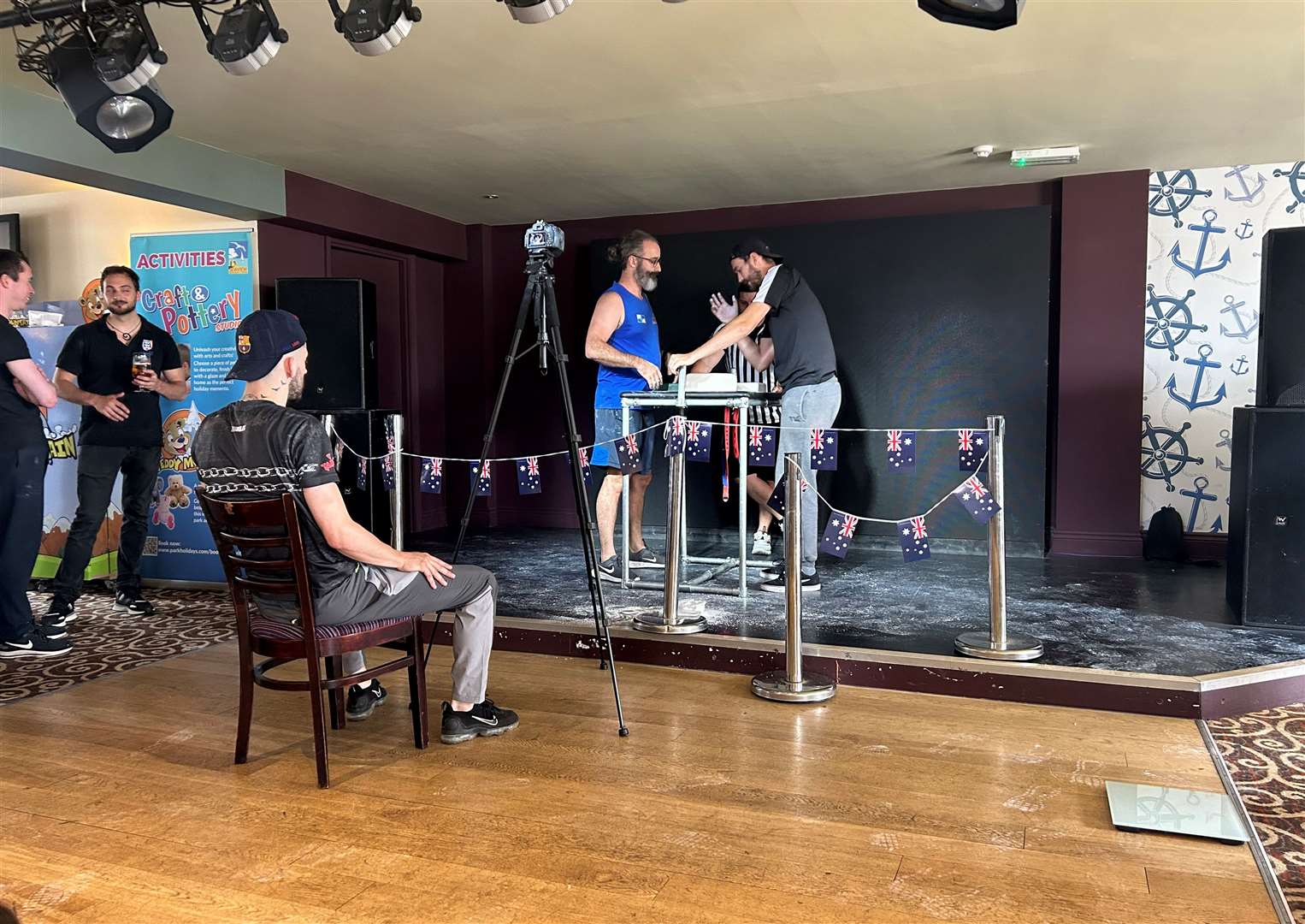 The stage at the Seaview Holiday Park near Whitstable