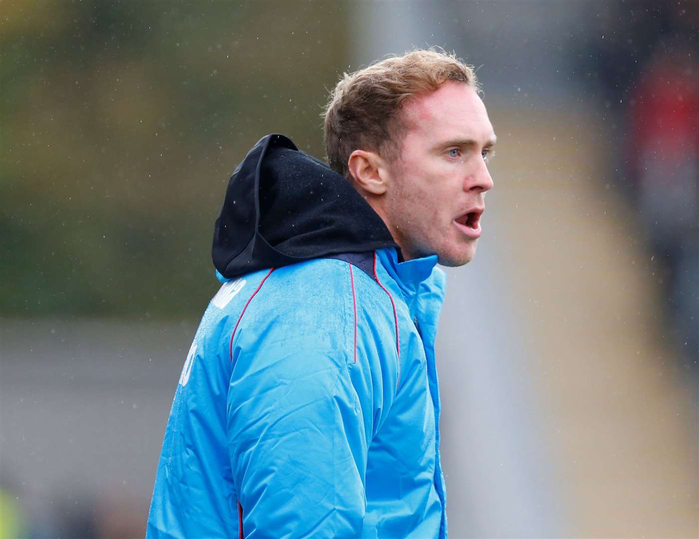 Harry Wheeler on the touchline at the Gallagher during his short reign as Maidstone manager. Picture: Andy Jones