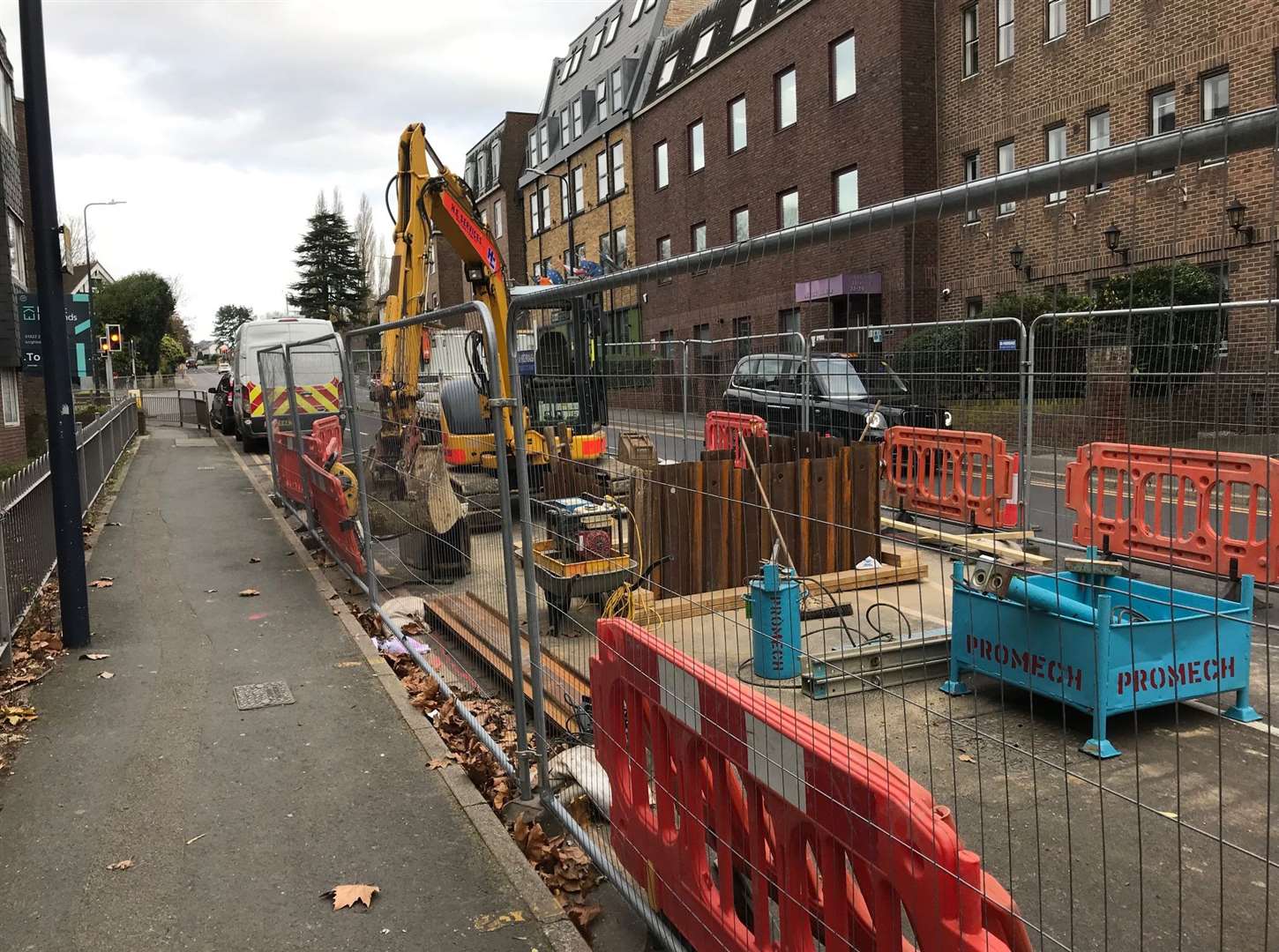 The north-bound carriageway is closed