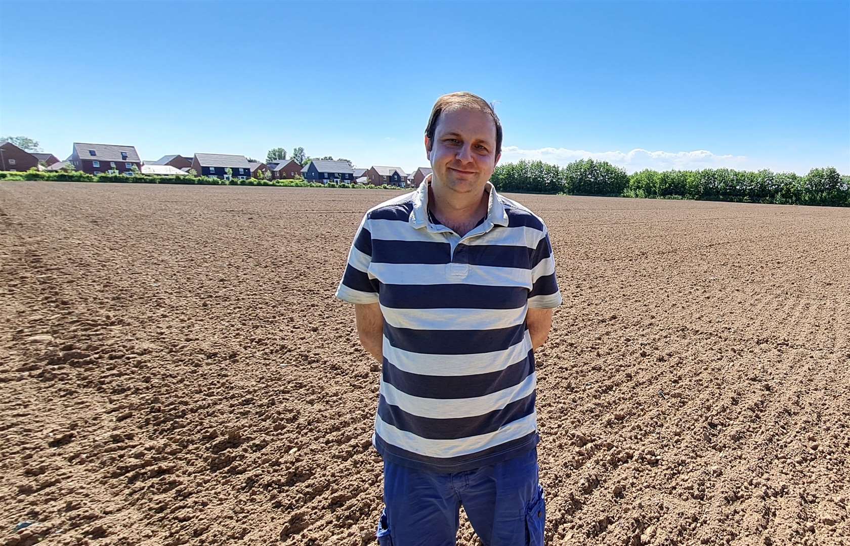 Parish council chairman Tommy Gale and the six acre plot