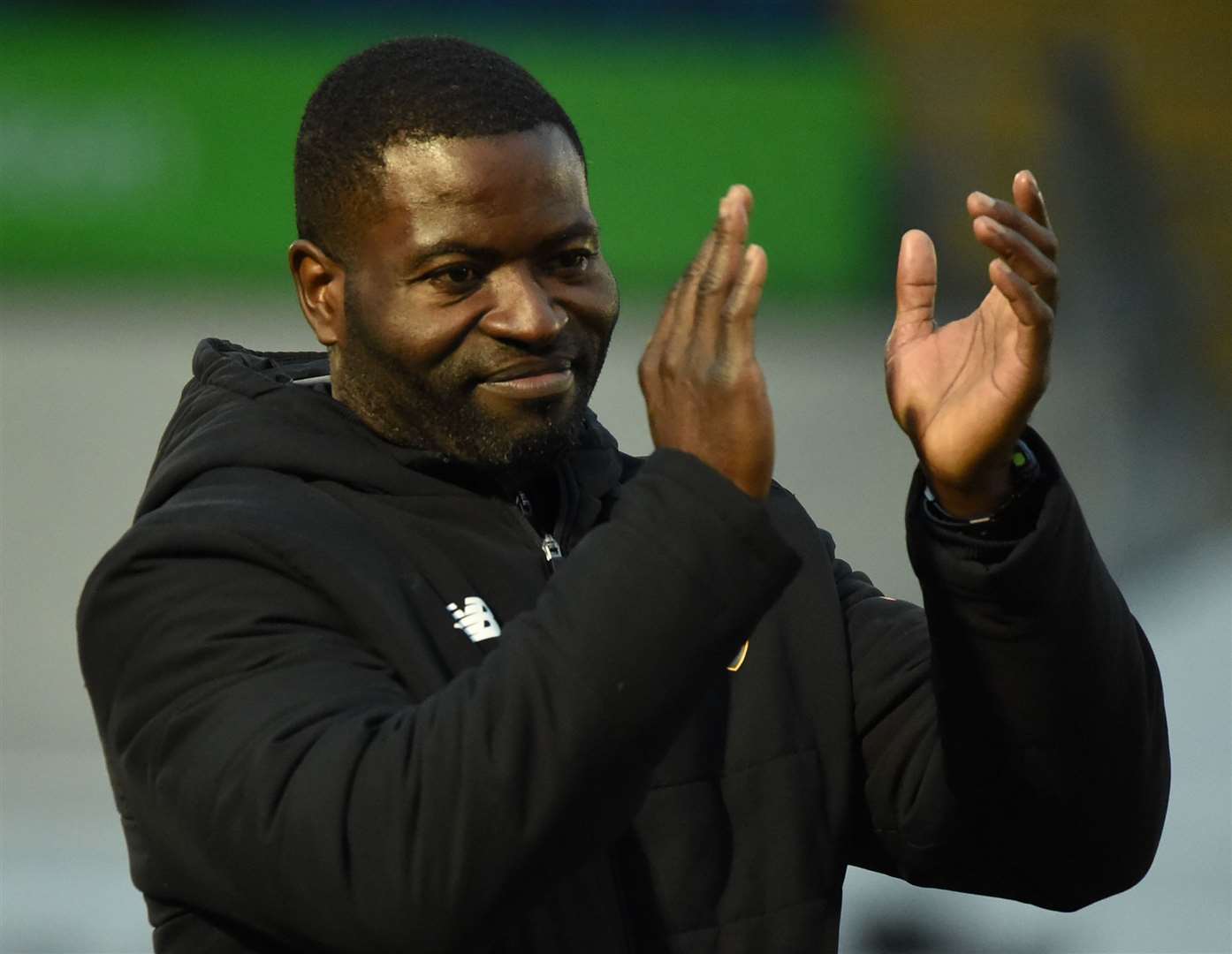 Maidstone United manager George Elokobi. Picture: Steve Terrell