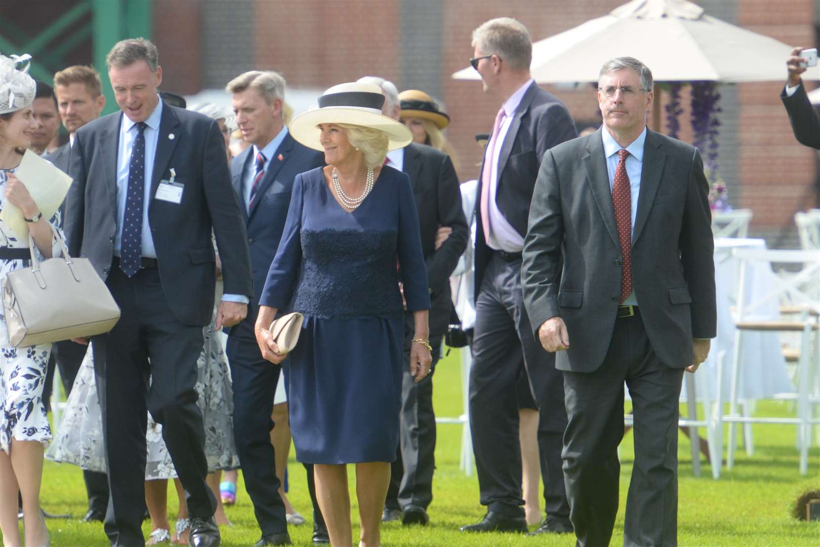 The Duchess of Cornwall and Chief Executive Lance Batchelor at the naming ceremony of Saga's Spirit of Discovery at the Dover Cruise Terminal on Friday.. Picture: Chris Davey