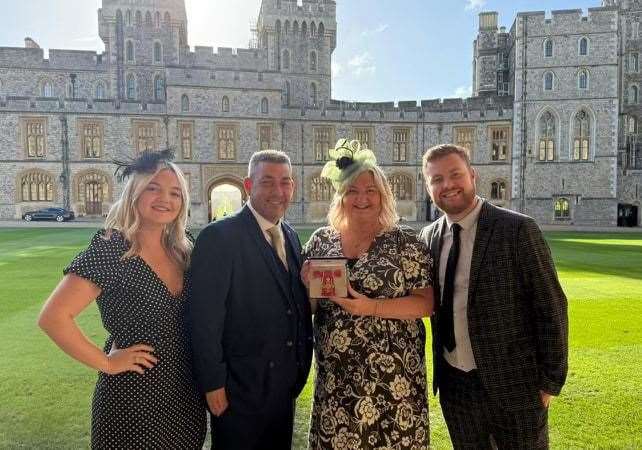 Tina Lovey with husband Warren, daughter Abigail and son Samuel