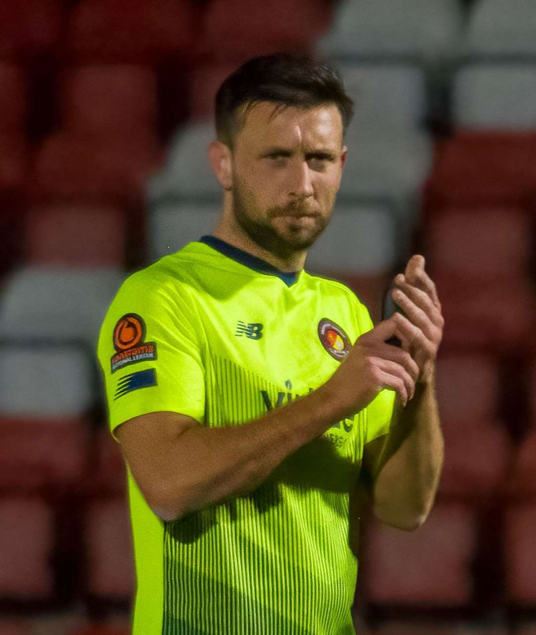 Ebbsfleet’s Luke O'Neill wasn’t surprised he scored against Dorking. Picture: Ed Miller/EUFC