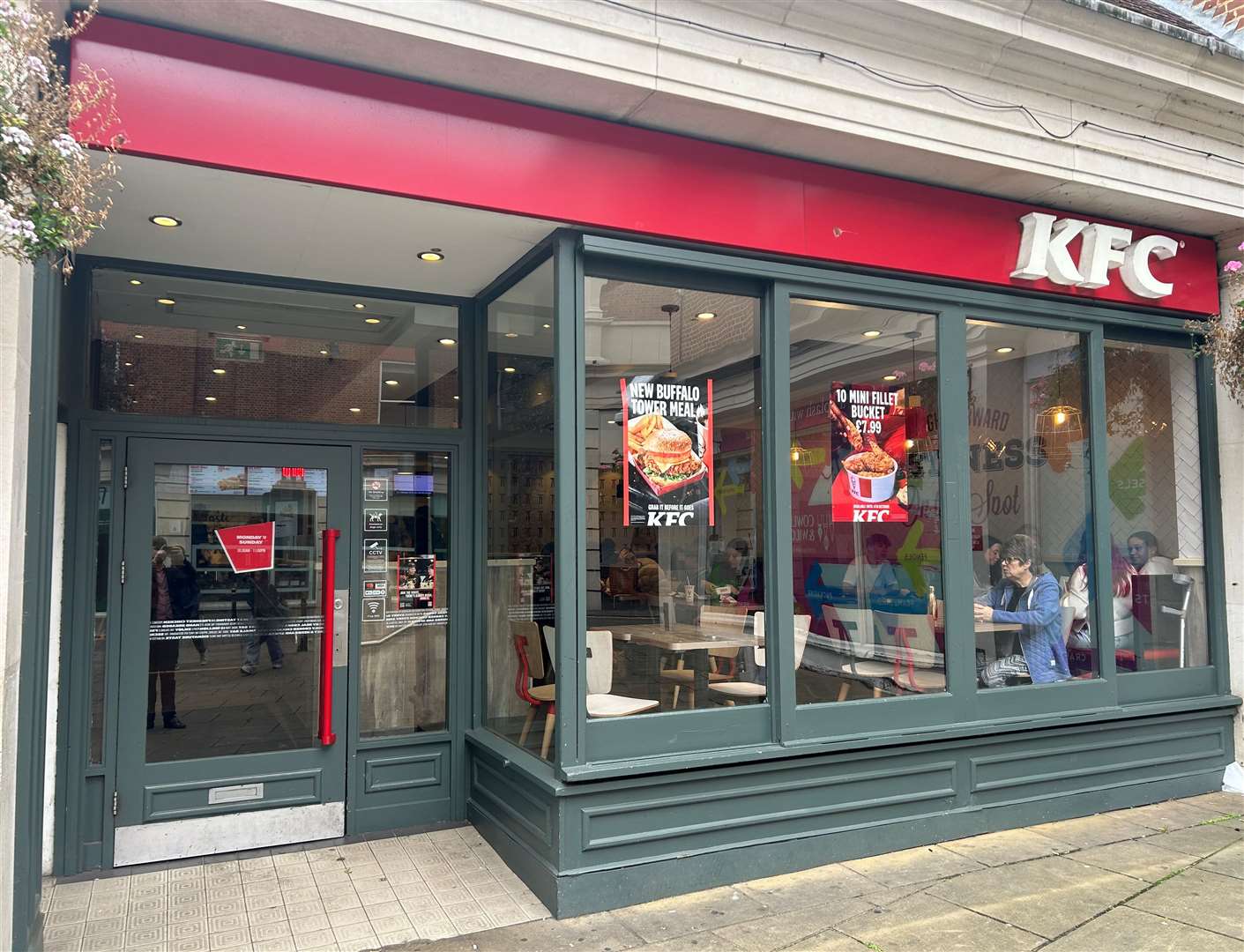 The restaurant in St George's Street, Canterbury, has the joint-lowest hygiene rating of any KFC in the country