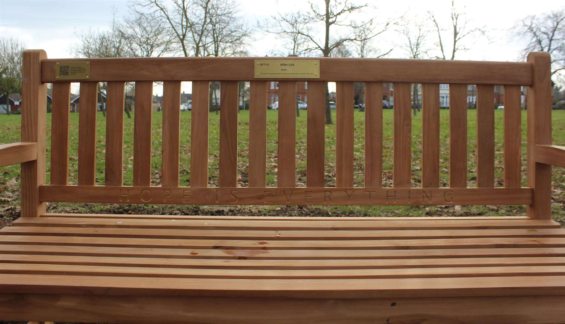 All 25 benches across the country are inscribed with 'Hope is Everything'. Picture: ABC