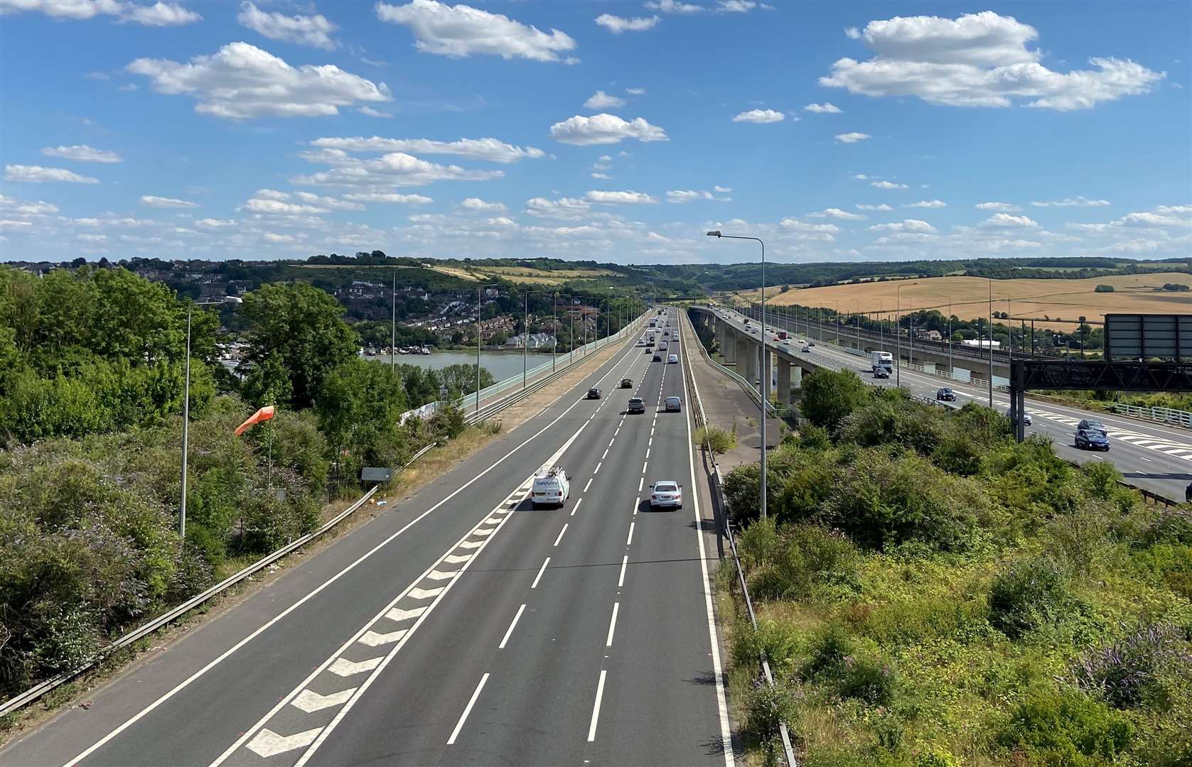 A body was found near the M2 Medway Bridge. Picture: National Highways