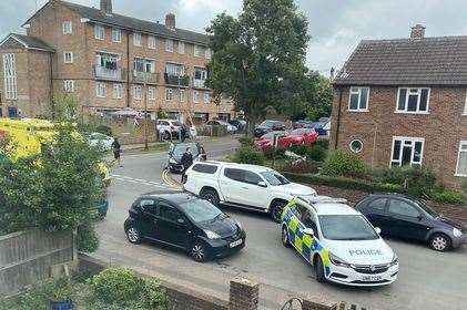 Police in Derwent Way in Rainham