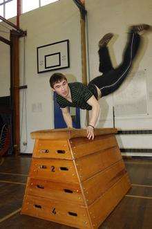 Lawrence Payne is among the pupils to learn free running at Oakwood Park Grammar School in Maidstone