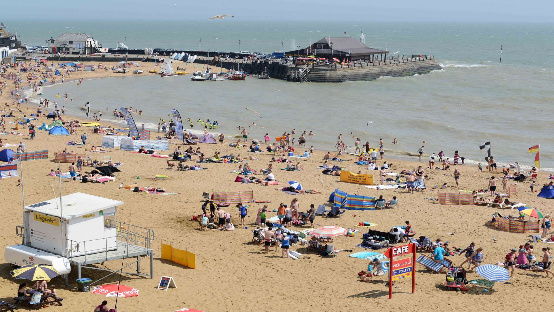 Beachgoes making the most of the sunshine at last year's Broadstairs summer fair