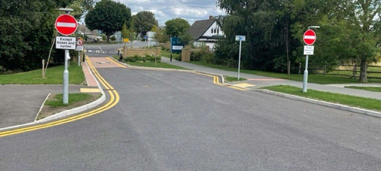 The ‘no entry’ sign at Chapelfield Way in Allington where cameras could be installed by KCC