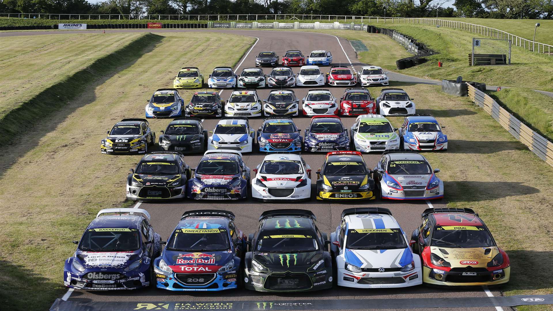 The massive Supercar field gathered at Lydden today. Picture: Lydden Hill Press Office