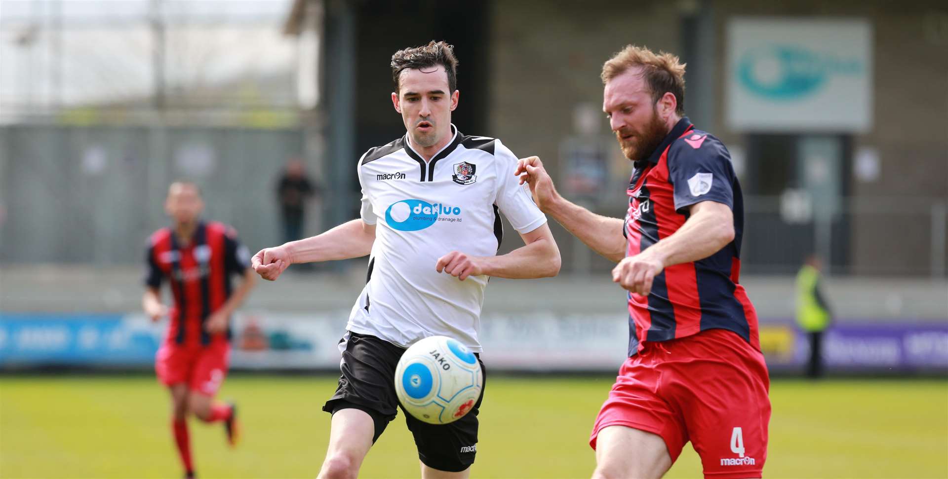 Danny Harris, left, in action for Dartford Picture: Matthew Walker