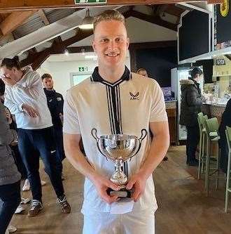 Men's elite singles winner Steven Blythe added the elite doubles crown at the Maidstone Open finals day