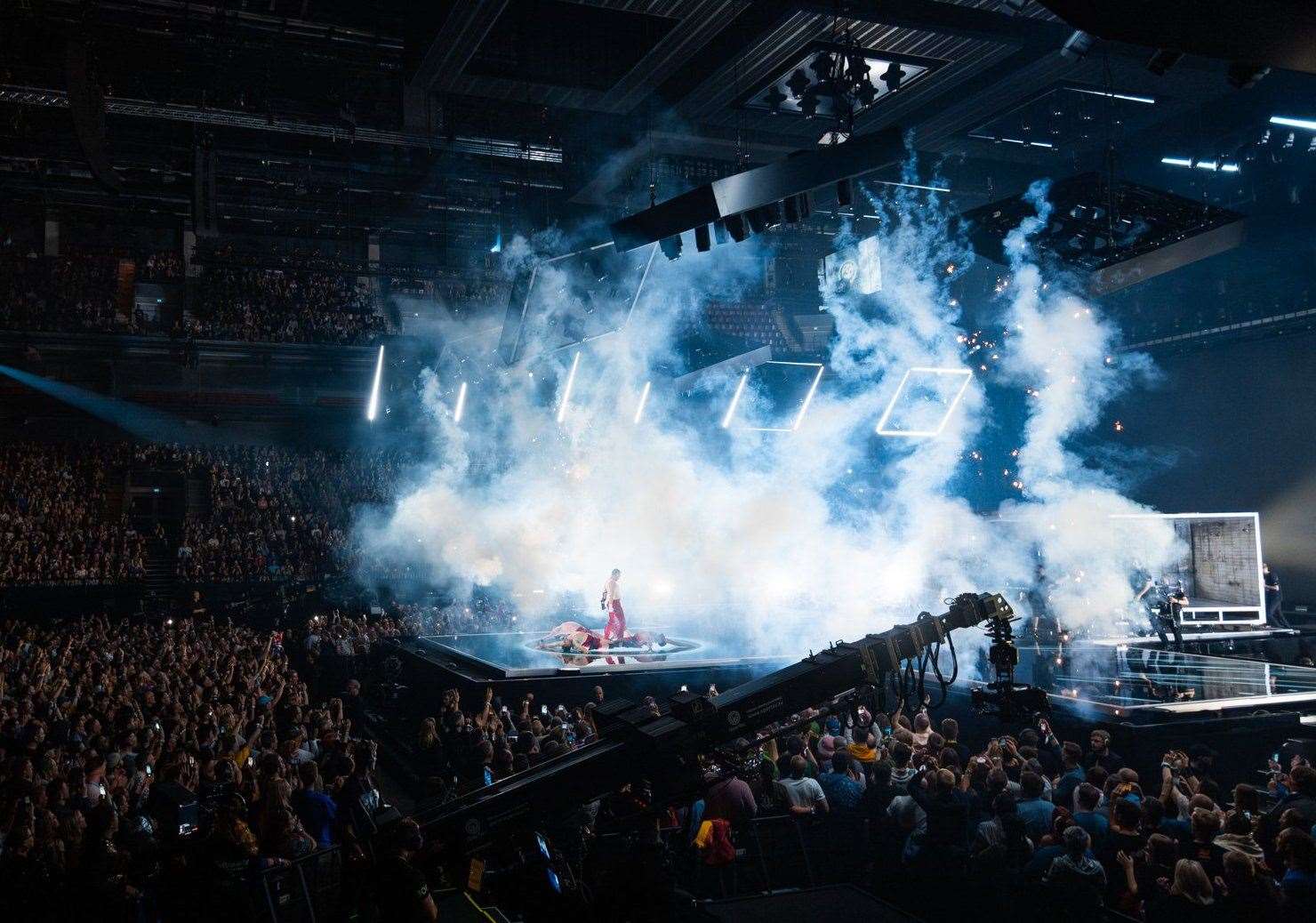 UK entry Olly Alexander struts his stuff during the semi-final this week. Picture: EBU/Corinne Cumming