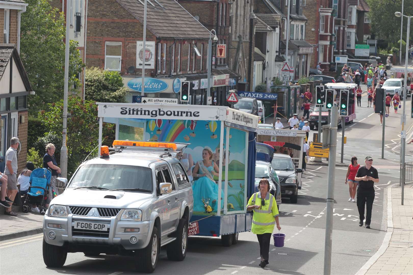 One of the last outings for the Sittingbourne carnival float leading the town's parade in 2018. Picture: John Westhrop