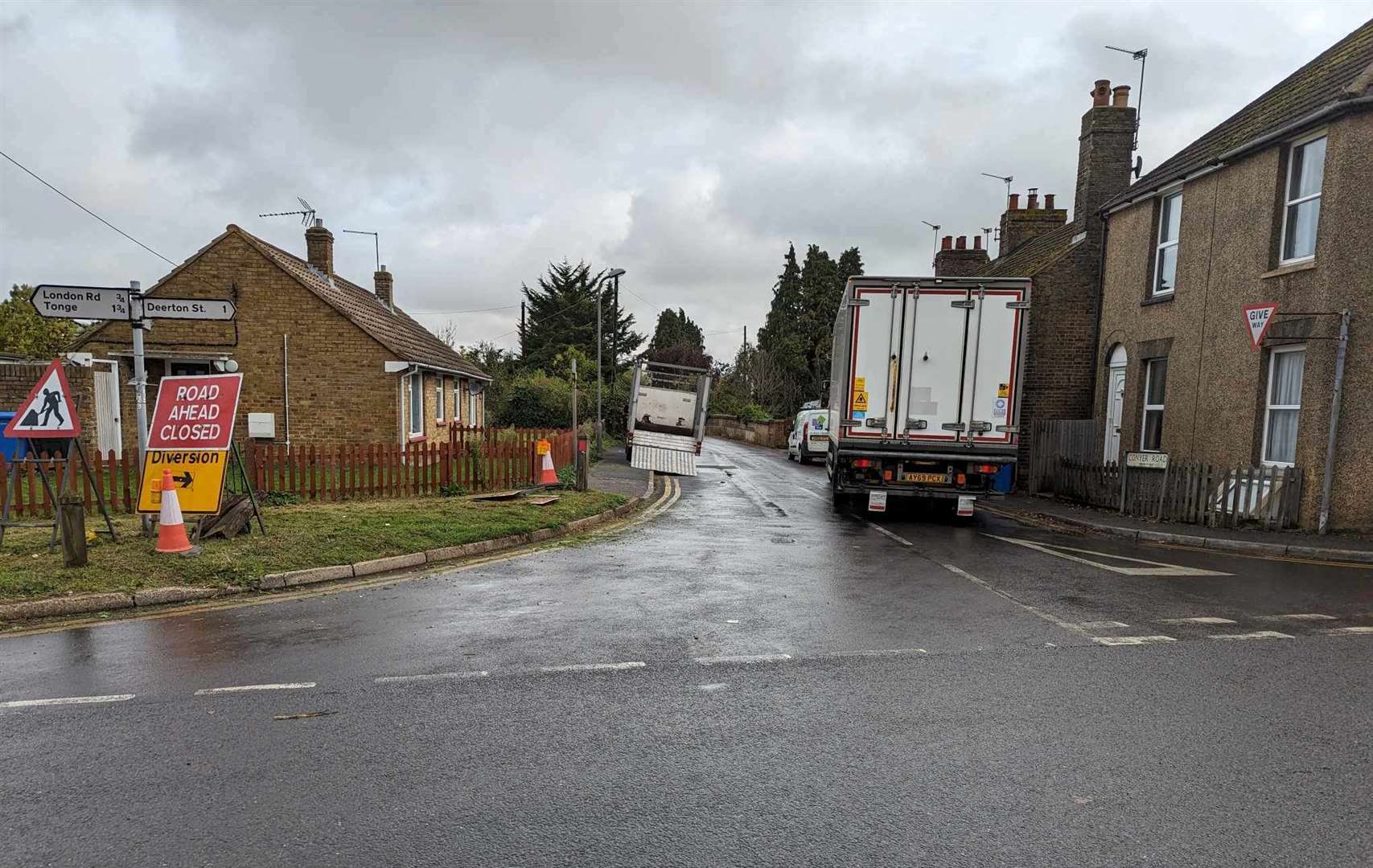 A road closure in Teynham. Picture: Natalie Taylor