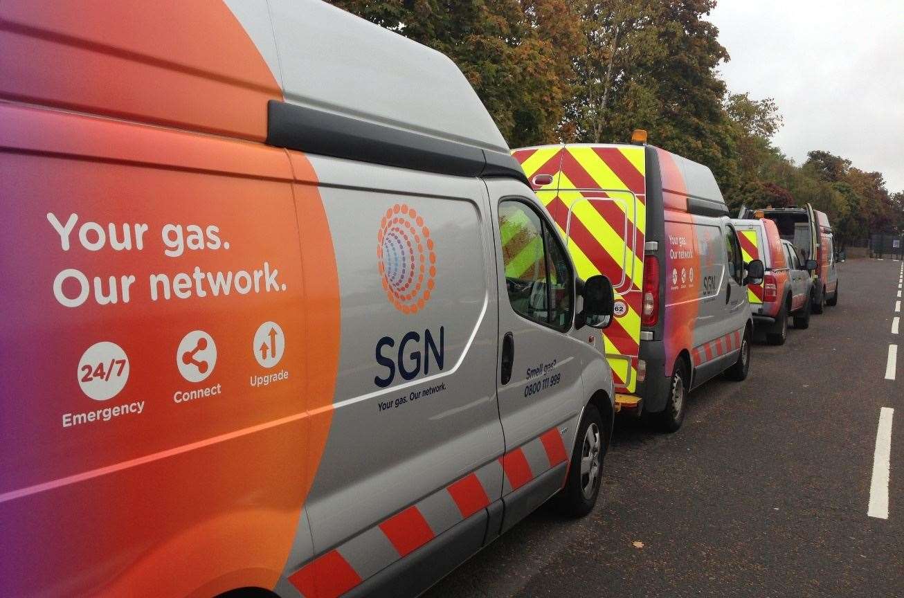 SGN engineers are completing emergency works. Stock picture