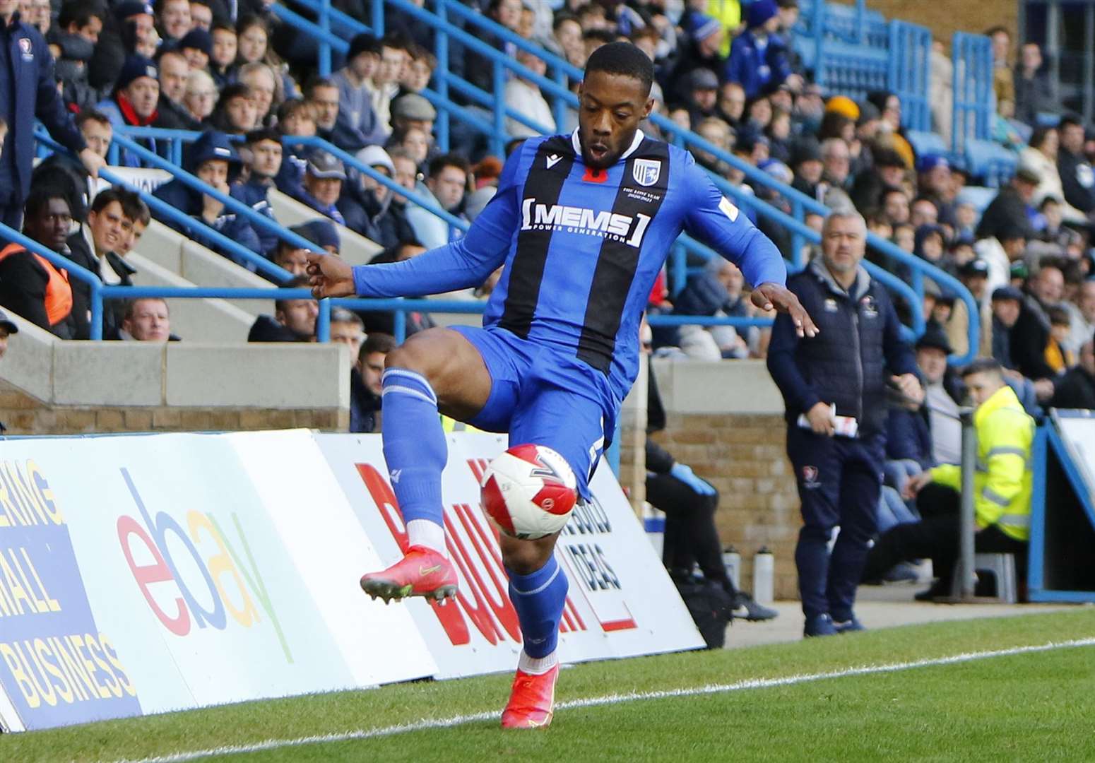 Defender Ryan Jackson shows good close control. Picture: Andy Jones