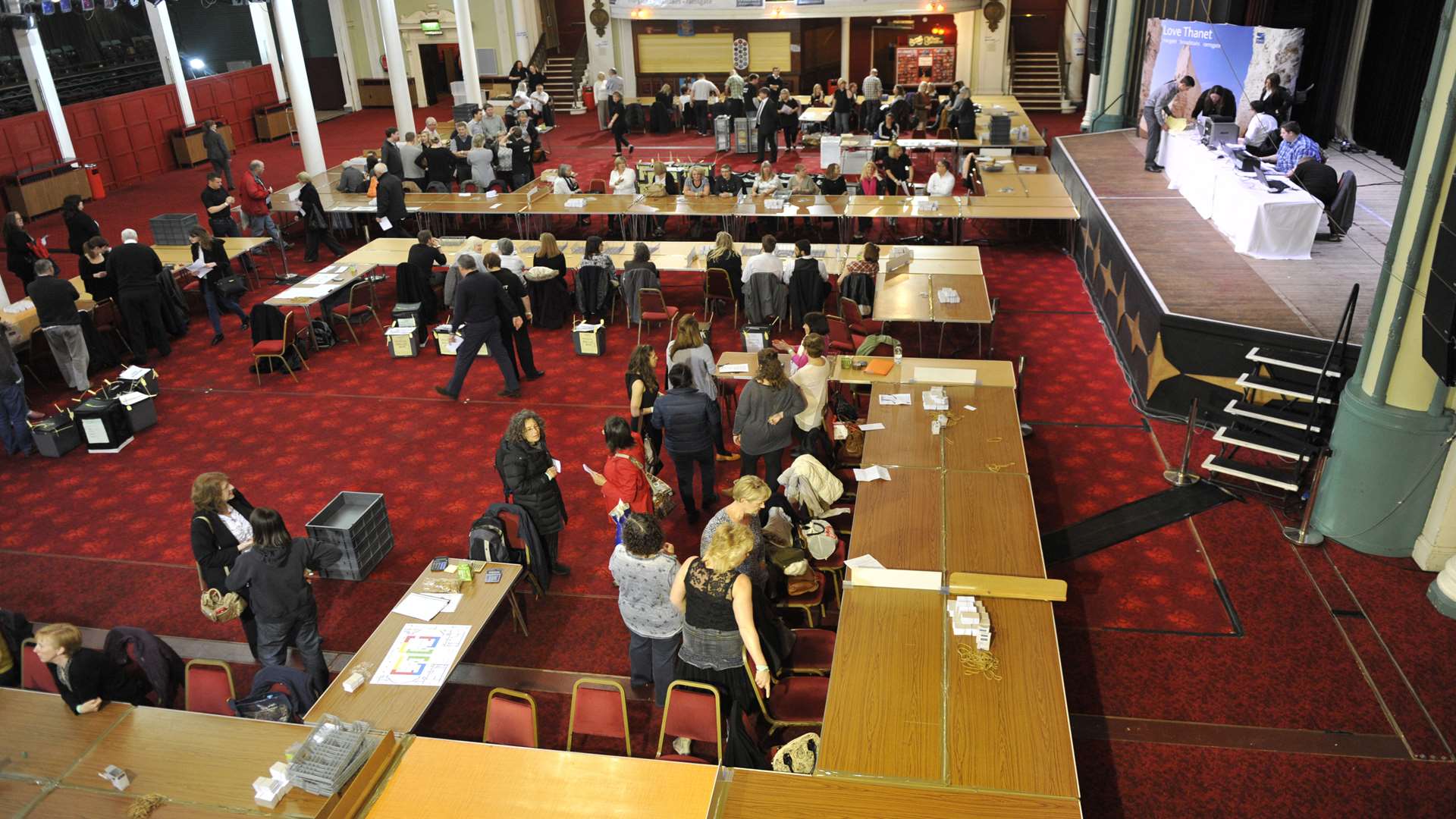 The count underway at the Winter Gardens in Margate