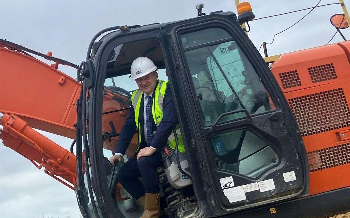 Sir Ed Davey visited the site of the former cinema complex in Tunbridge Wells. Picture Simon Finlay