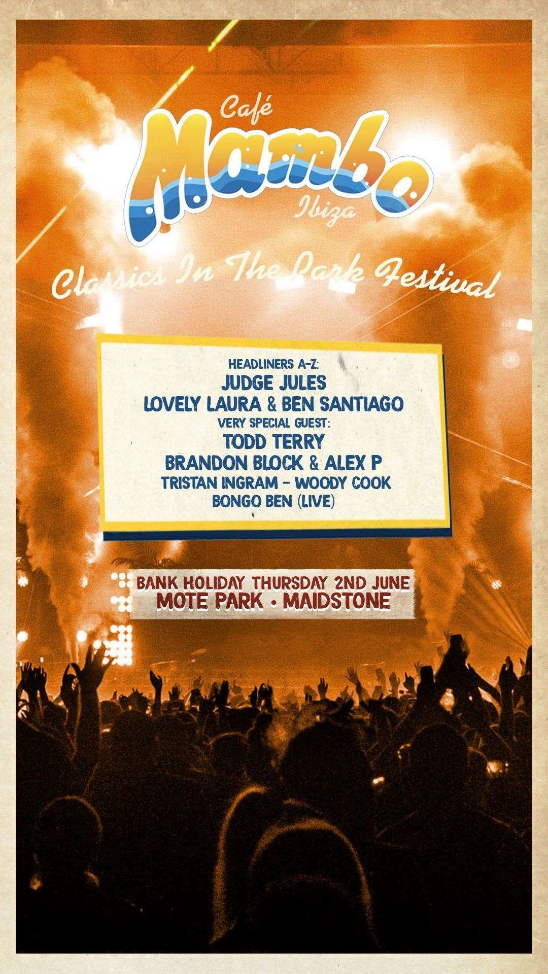 The Ibiza festival line-up. Picture: Cafe Mambo Ibiza Classics