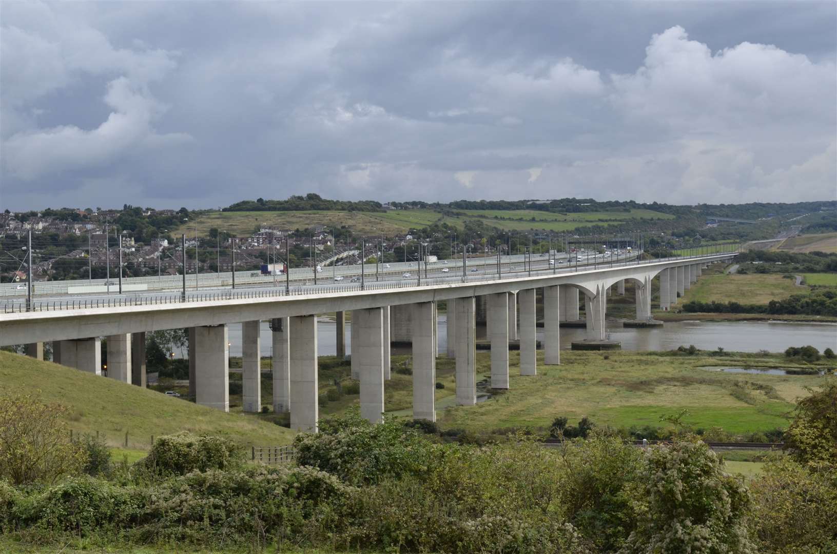 The crash happened near the M2 Bridge near Strood. Picture: Bob Kitchin