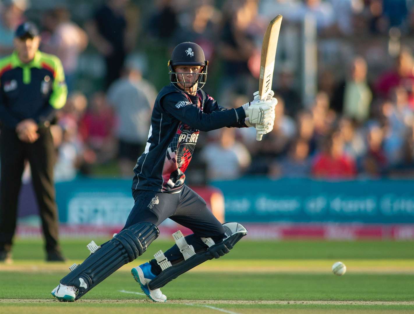 Jordan Cox looks for runs as Kent take on Somerset in the T20 Blast. Picture: Ady Kerry