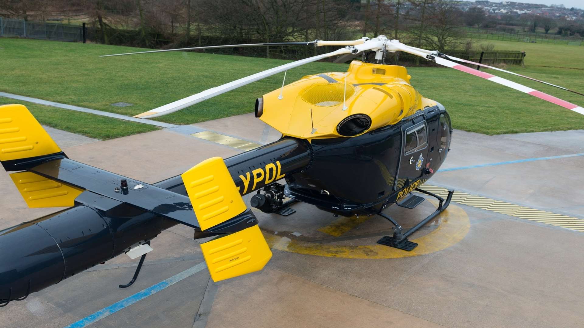 The police helicopter