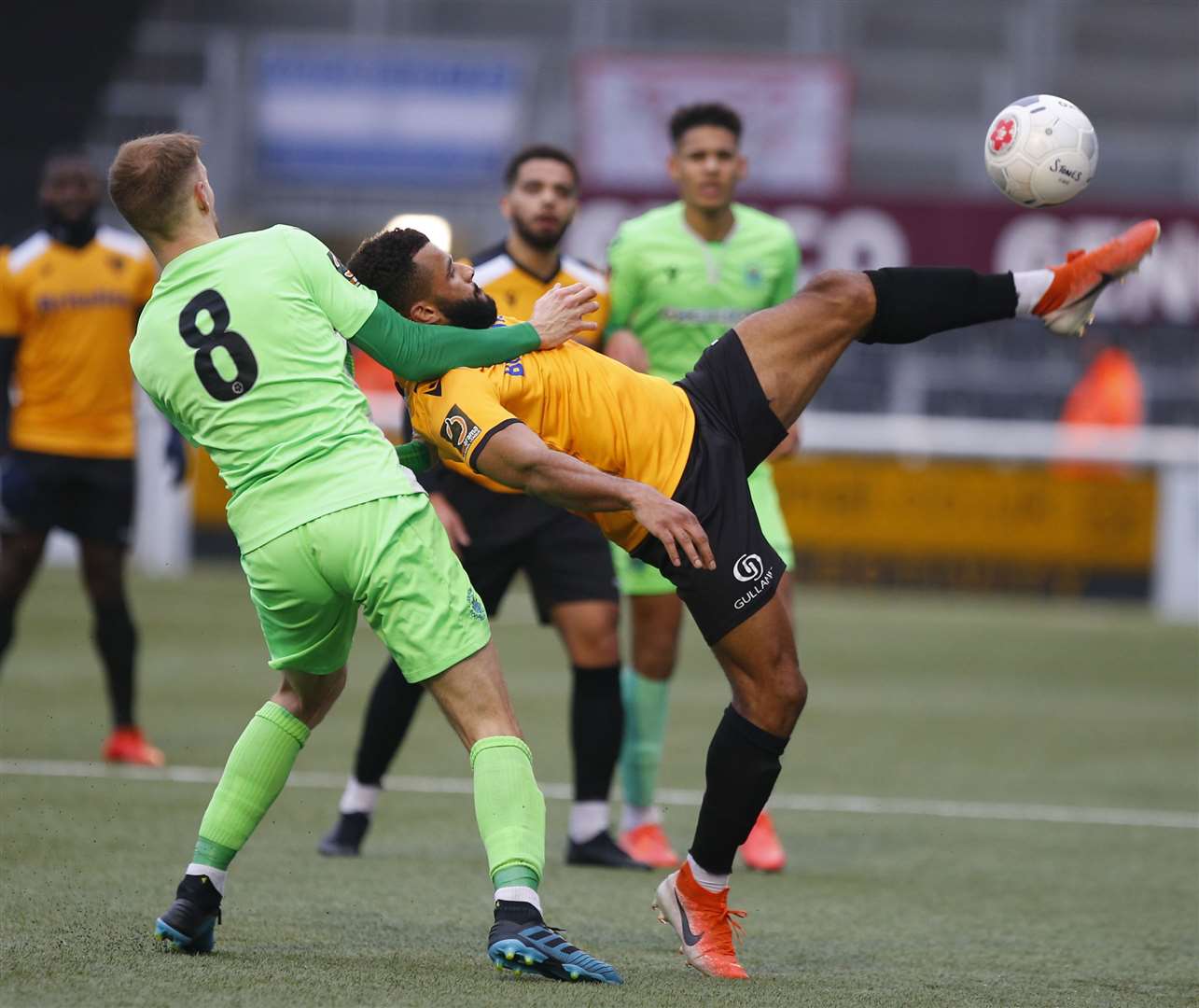 Maidstone's Dan Wishart helps seal three National League South points against Oxford City last weekend Picture: Andy Jones