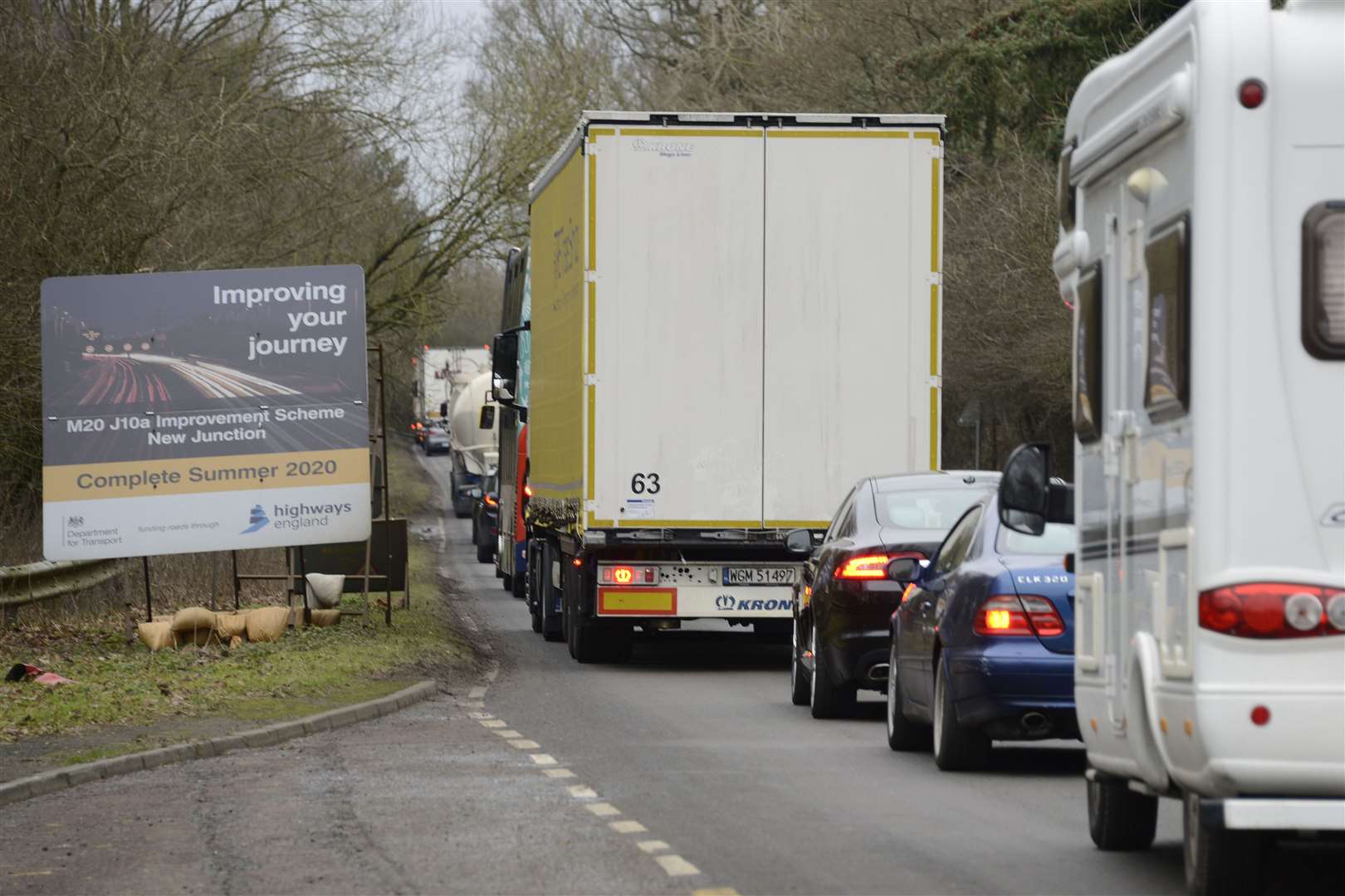 The motorway has been closed over weekends to get the work done